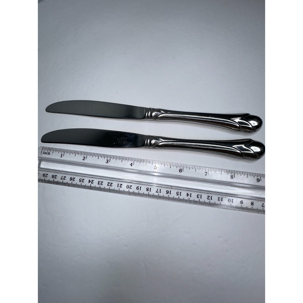 Mikasa Sweet Pea 18/8  Stainless Flatware Replacement Set 2 Dinner Knives - Picture 4 of 6